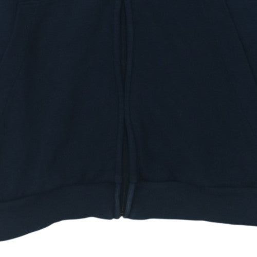 Adidas Men's Black XL Full Zip Hoodie with Logo and Pockets