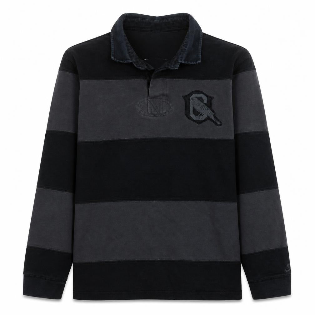 Nike Men's Black XL Striped Henley Sweatshirt Canarinho 11