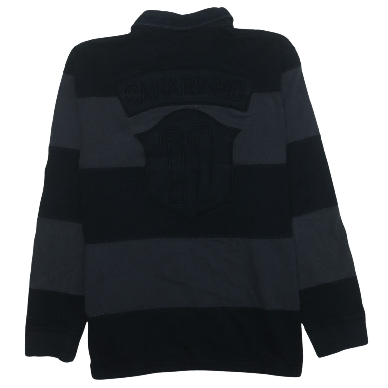 Nike Men's Black XL Striped Henley Sweatshirt Canarinho 11