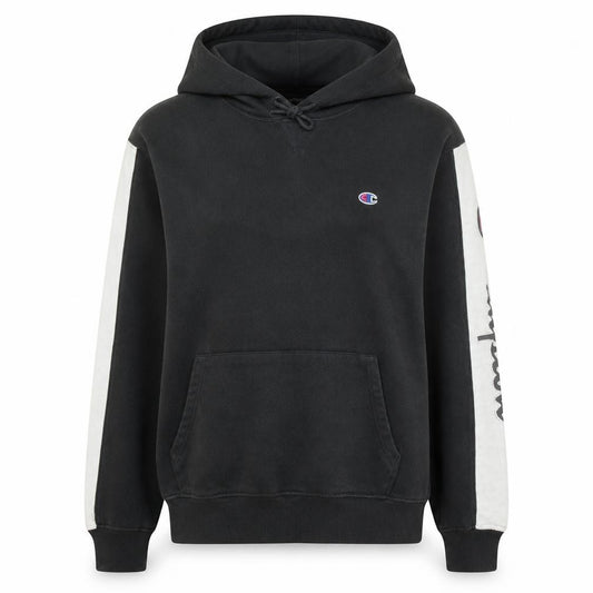 Champion Men's Black Hoodie Medium Pullover Athletic Sweatshirt