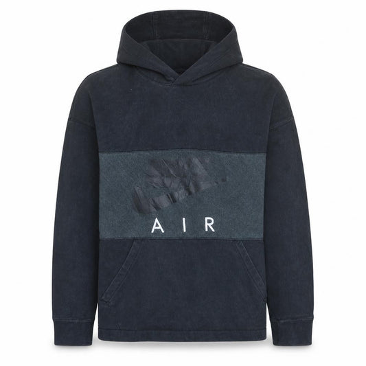 Nike Mens Black Medium Pullover Hoodie with Logo Detail