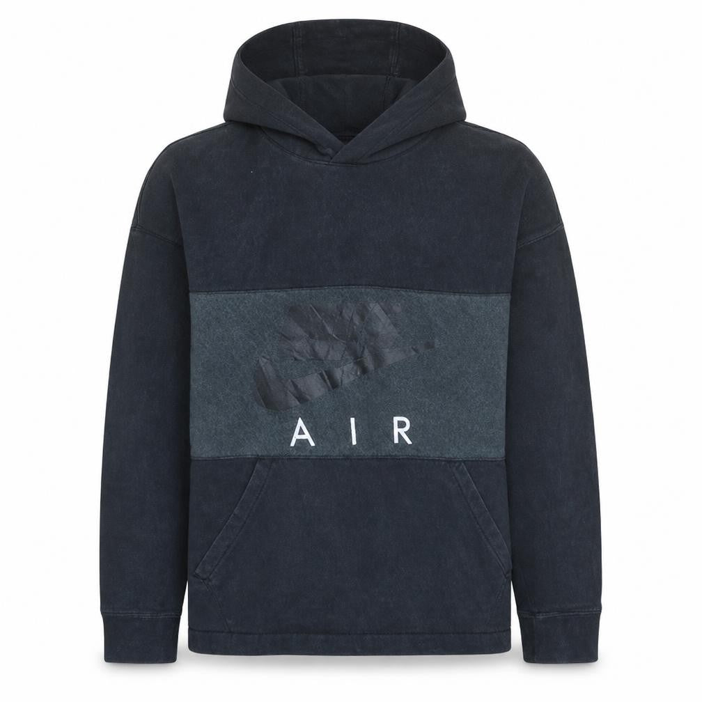Nike Mens Black Medium Pullover Hoodie with Logo Detail