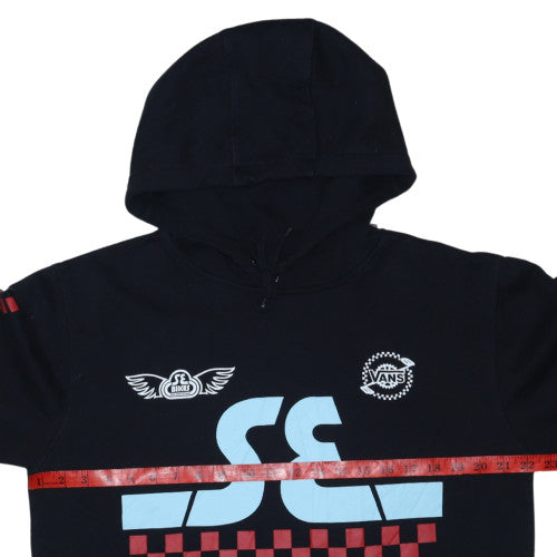 Vans Men Black Hoodie Pullover Medium SE Bikes Graphic Fleece