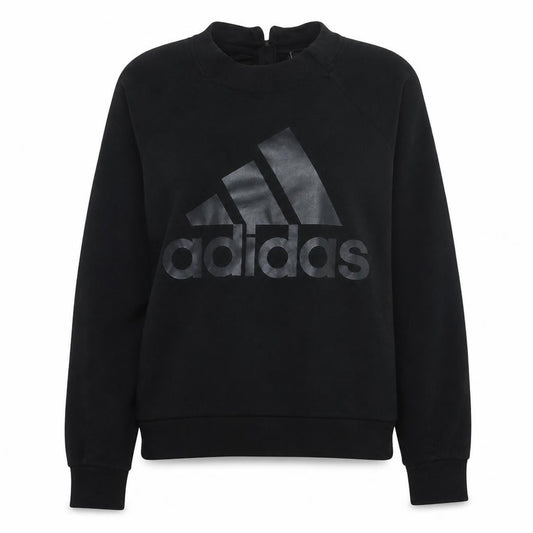 Adidas Women's Black Pullover Sweatshirt Size L Crew Neck Logo Sportswear