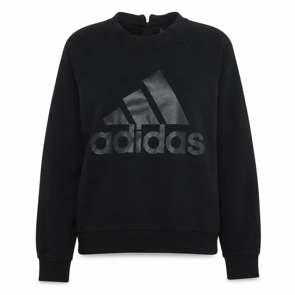 Adidas Women's Black Pullover Sweatshirt Size L Crew Neck Logo Sportswear