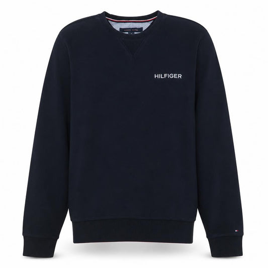 Tommy Hilfiger Men's Black Embroidered Logo Crew Neck Sweatshirt M