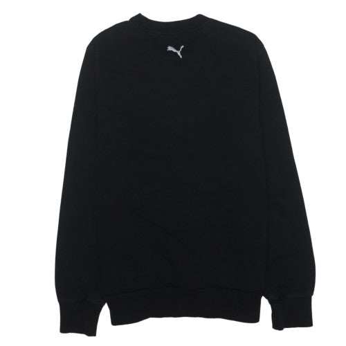 Puma Mens Black L Sweatshirt Crew Neck Graphic Logo Pullover
