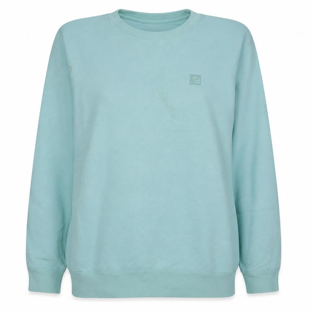 Fila Womens Mint Green XXL Pullover Sweatshirt Cotton Blend