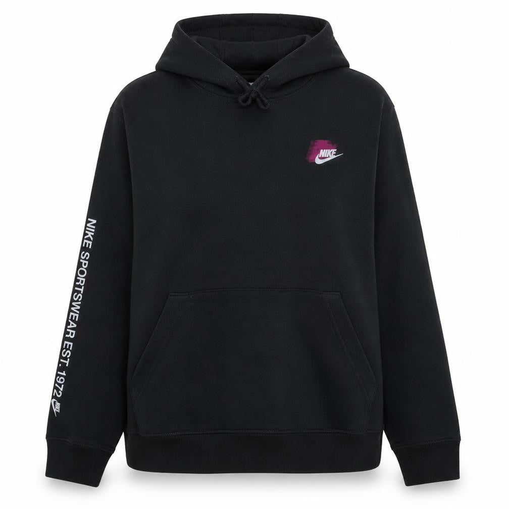 Nike Womens Black XL Pullover Hoodie Sweatshirt Graphic Logo