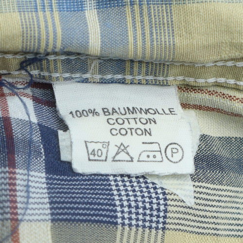 Tommy Hilfiger Men's Blue Check Long Sleeve Cotton Shirt 2XL