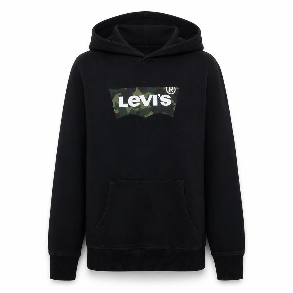 Levi's Men's Black Camouflage Logo Pullover Hoodie - Size M
