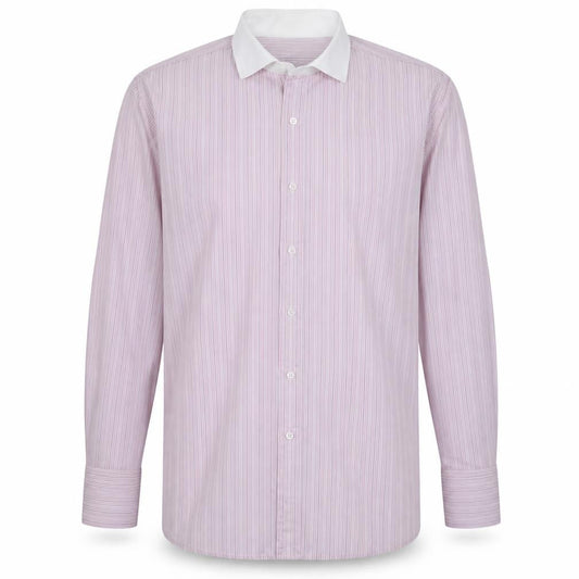 Ralph Lauren Men’s Pink Striped Slim Fit Long Sleeve Cotton Shirt Size 17