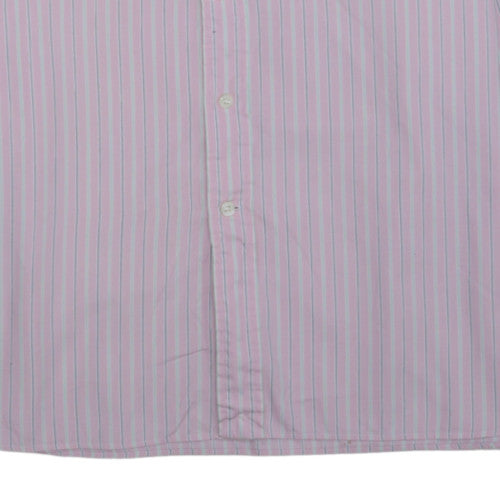 Ralph Lauren Men’s Pink Striped Slim Fit Long Sleeve Cotton Shirt Size 17
