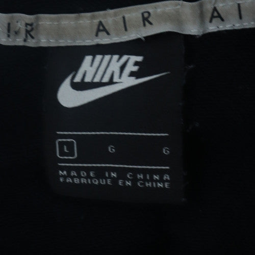 Nike Air Womens Black Full Zip Hoodie L Cotton Blend