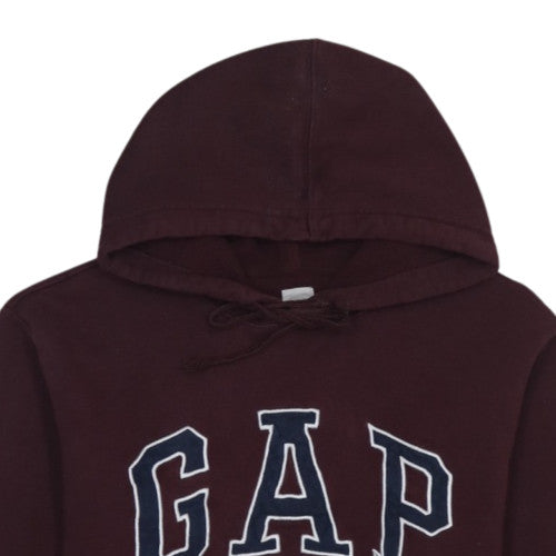 GAP Women's Burgundy Pullover Hoodie M Logo Cotton Blend Casual