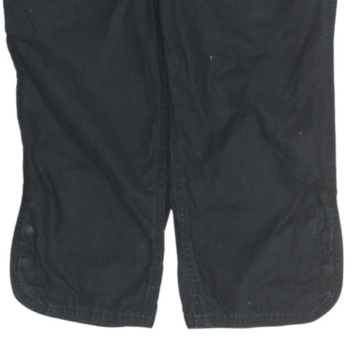 Nike Women's Black Capri Trousers Size 12 Cotton Twill Casual Pants