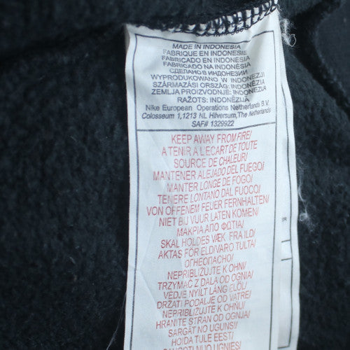 Nike Men's Black Hoodie Orange Lined Pullover Size M Fleece Sportswear