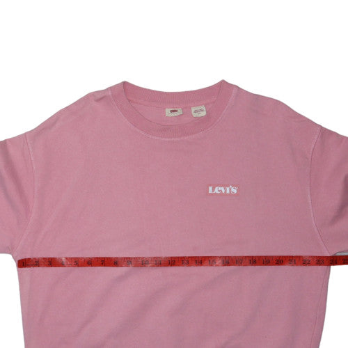 Levi's Womens Pink Crew Neck Pullover Sweatshirt Size L