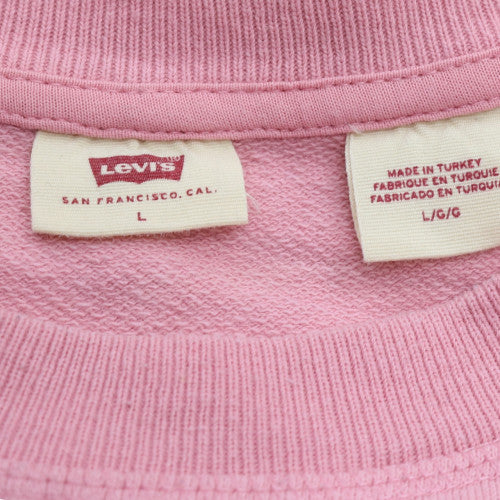 Levi's Womens Pink Crew Neck Pullover Sweatshirt Size L