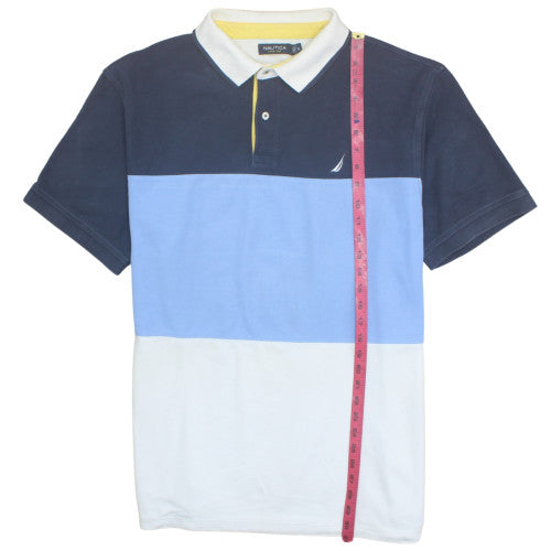 Nautica Men's Multicoloured XL Colourblock Cotton Polo Shirt