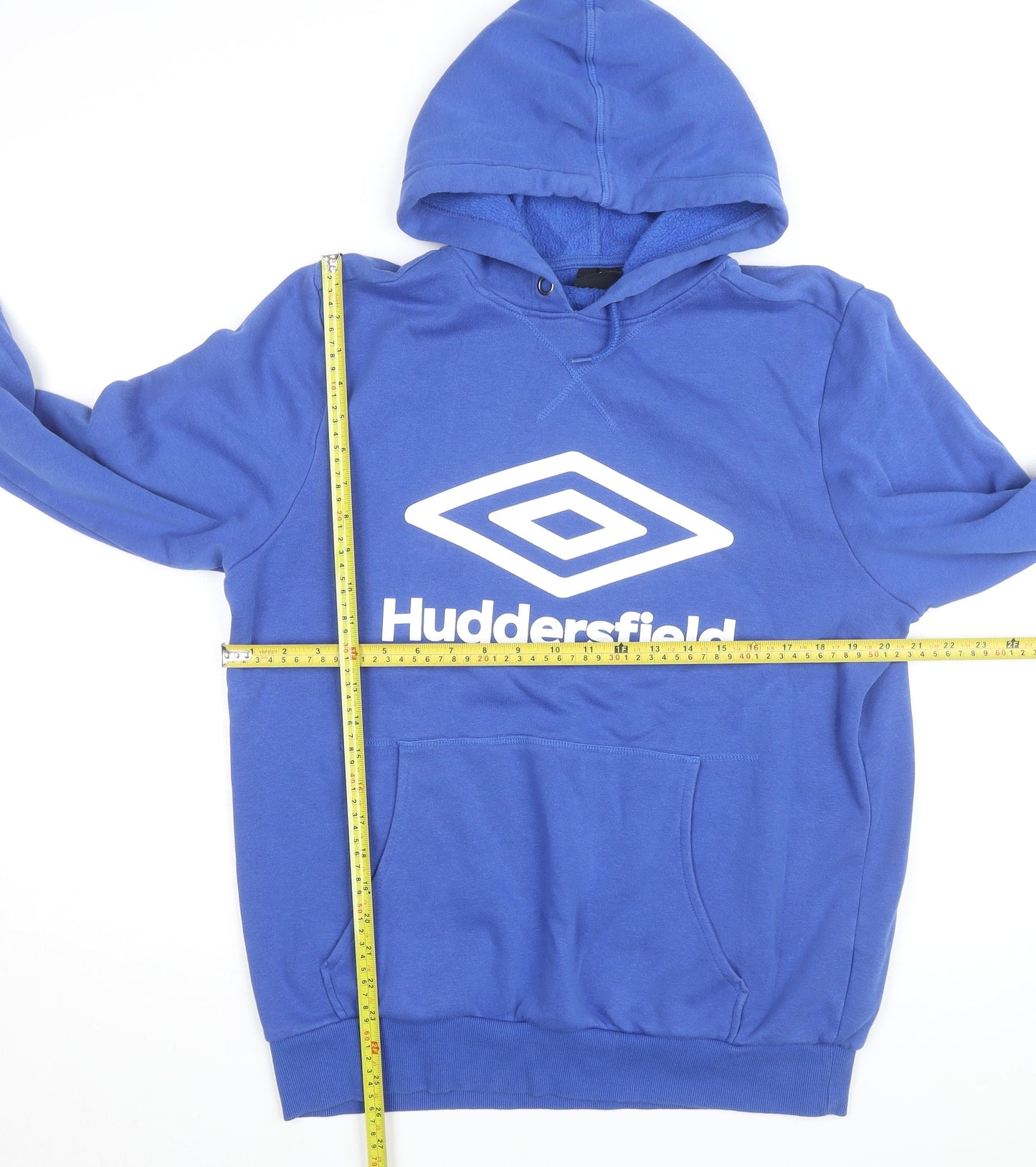 Umbro Men Blue Huddersfield Pullover Hoodie L Graphic Sportswear