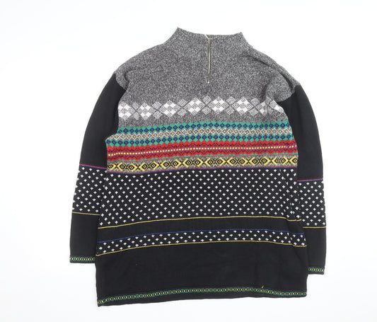 Lizwear Women's Multicoloured Fair Isle Full Zip Jumper L