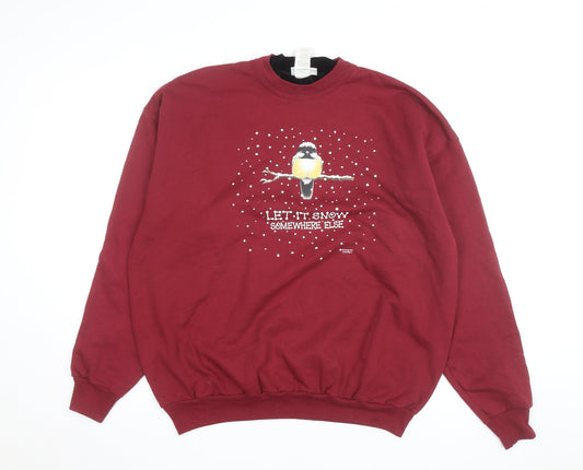 National Wildlife Federation Men's Red XL Pullover Sweatshirt Graphic