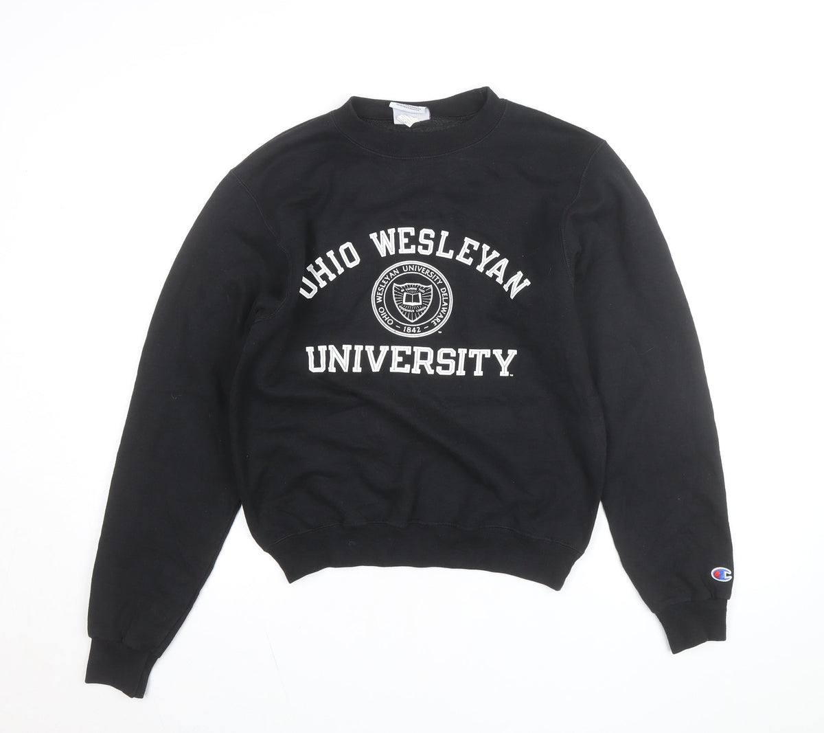 Champion Womens Black Ohio Wesleyan University Crew Neck 
