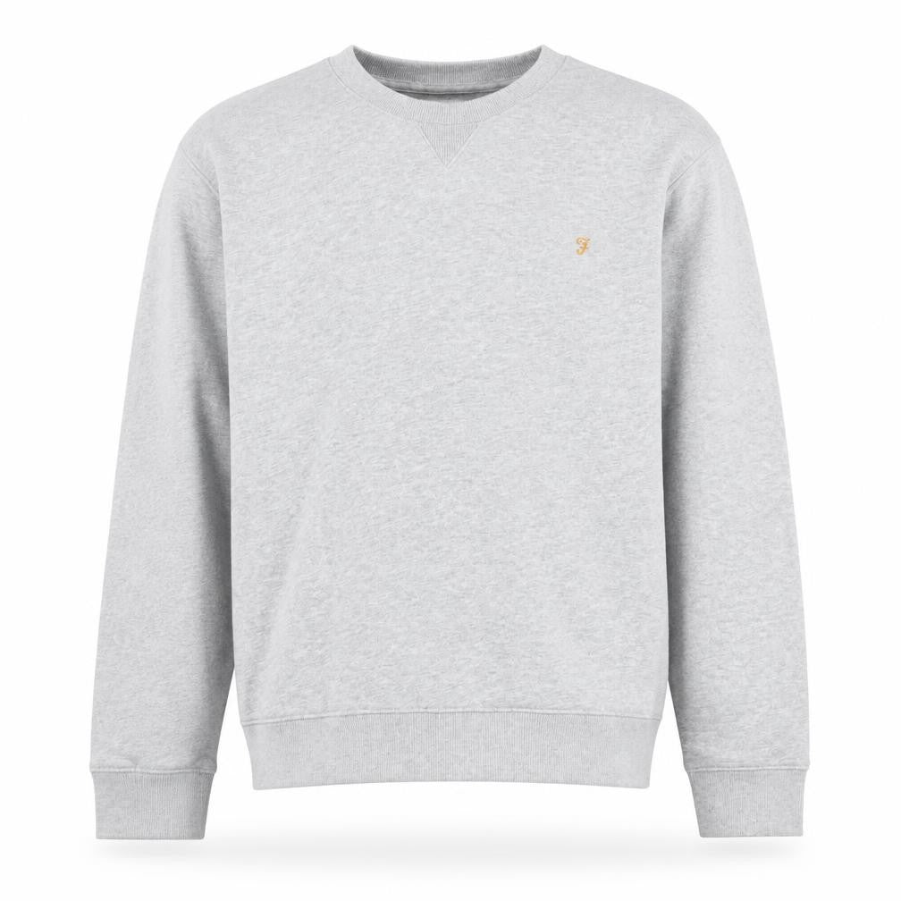 Farah Men's Grey Crew Neck Cotton Sweatshirt M Classic Fit