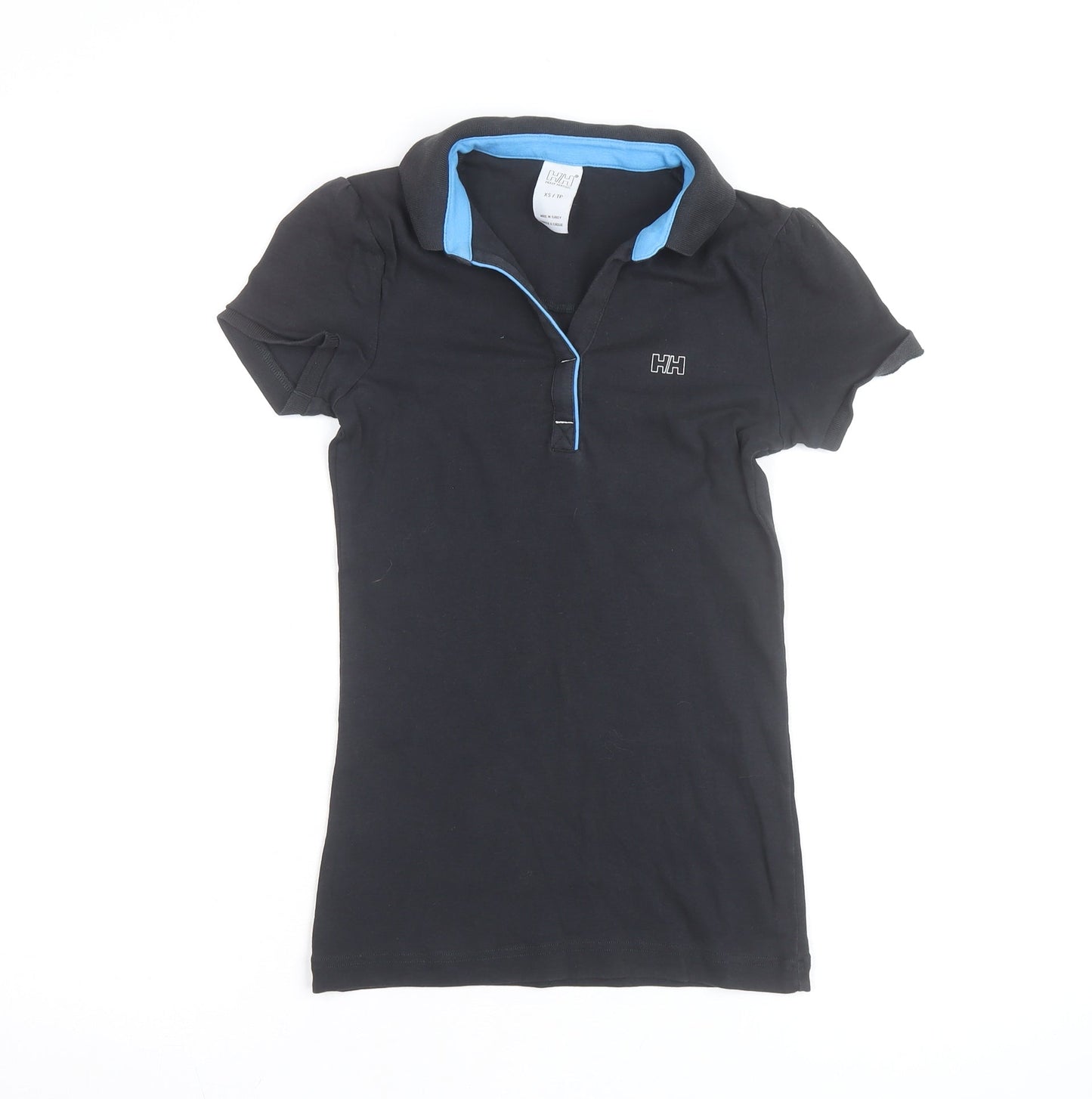 Helly Hansen Women's Black XS Polo Shirt Short Sleeve Cotton Stretch