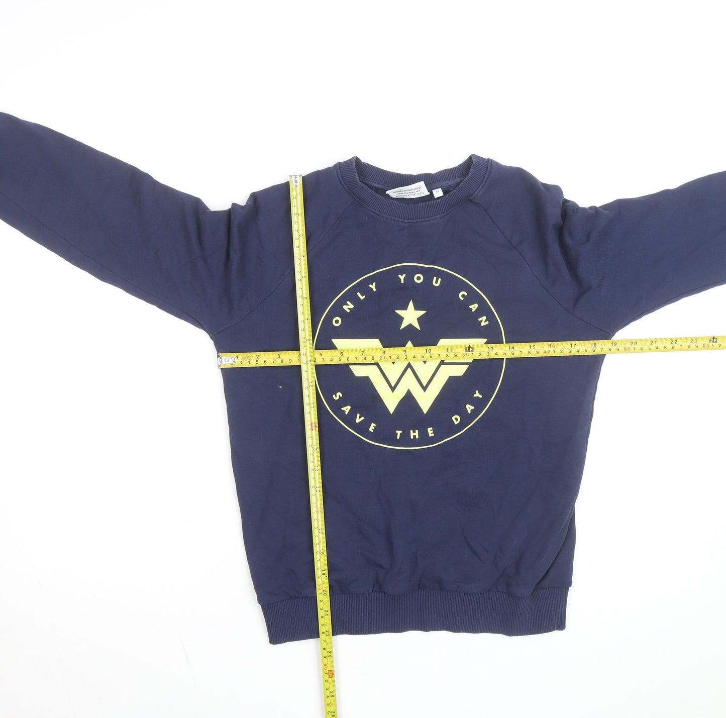 Wonder Woman Unisex Blue XS Pullover Sweatshirt Graphic Logo