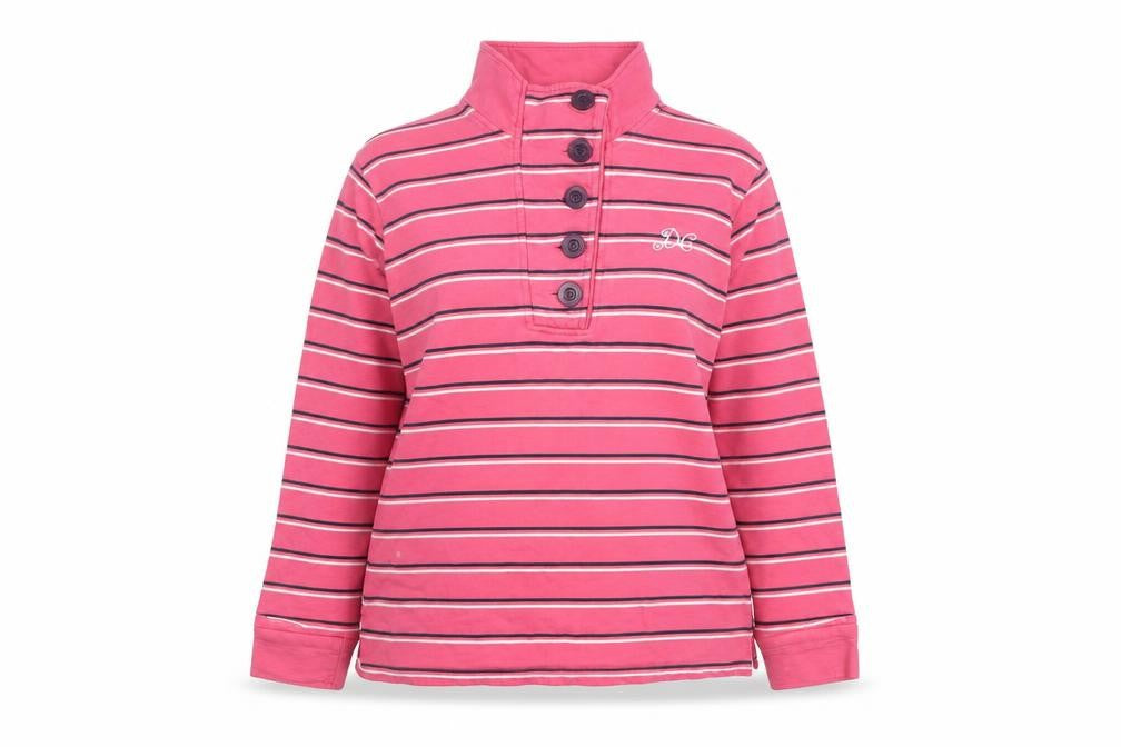 Dales Collection Women's Pink Striped Long Sleeve Button-Up Size 18
