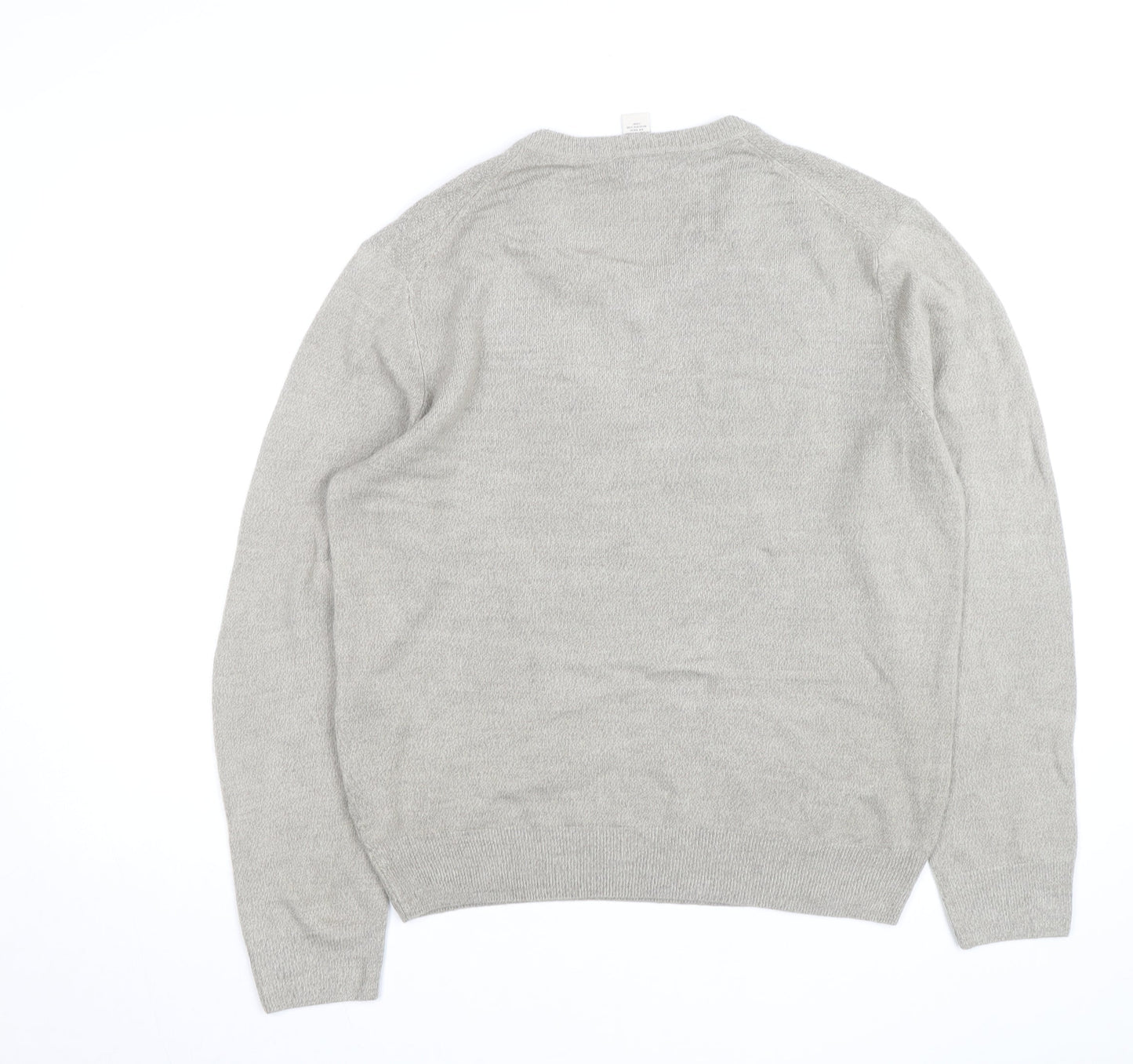 Dockers Men Grey V-Neck Acrylic Pullover Jumper M