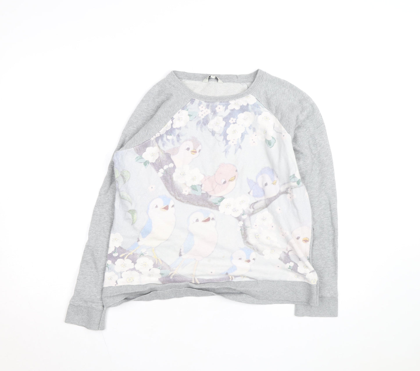 Disney x Cath Kidston Grey Bird Print Womens Sweatshirt Size M