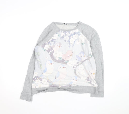 Disney x Cath Kidston Grey Bird Print Womens Sweatshirt Size M