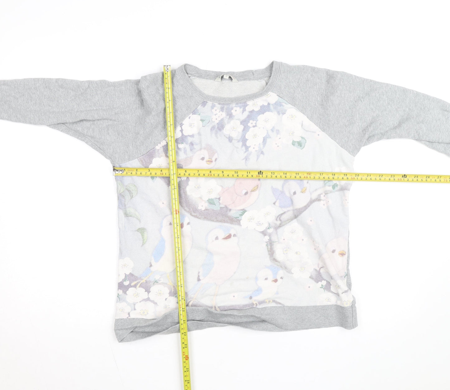 Disney x Cath Kidston Grey Bird Print Womens Sweatshirt Size M