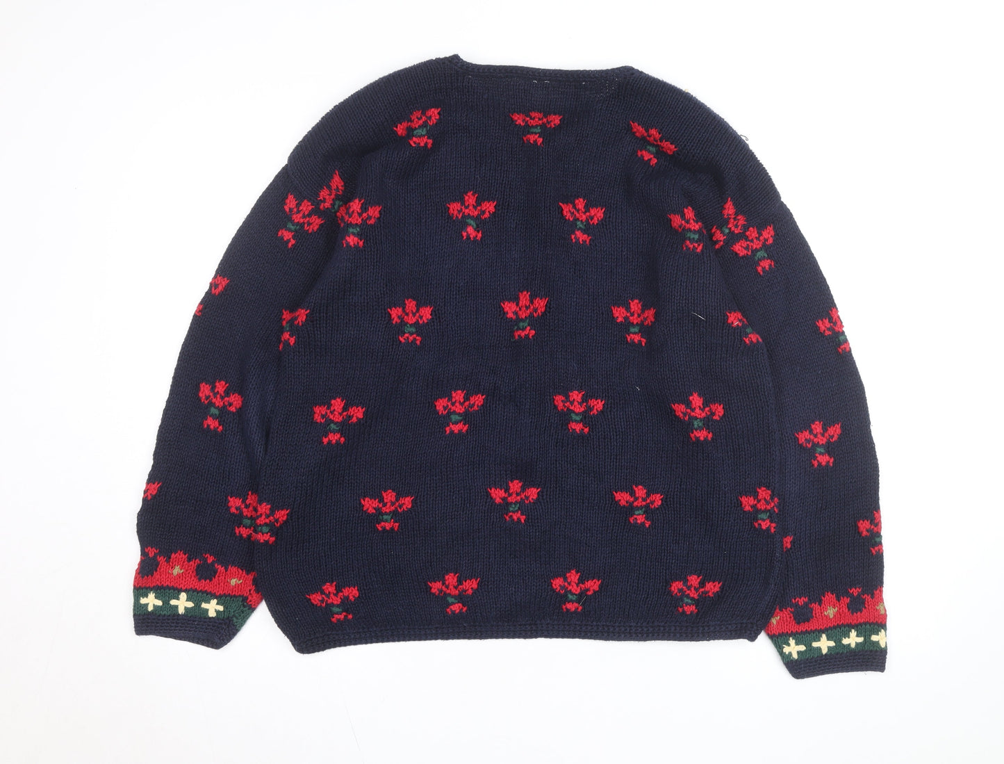 Talbots Unisex Multicoloured Knit Cardigan M Retro Winter Jumper