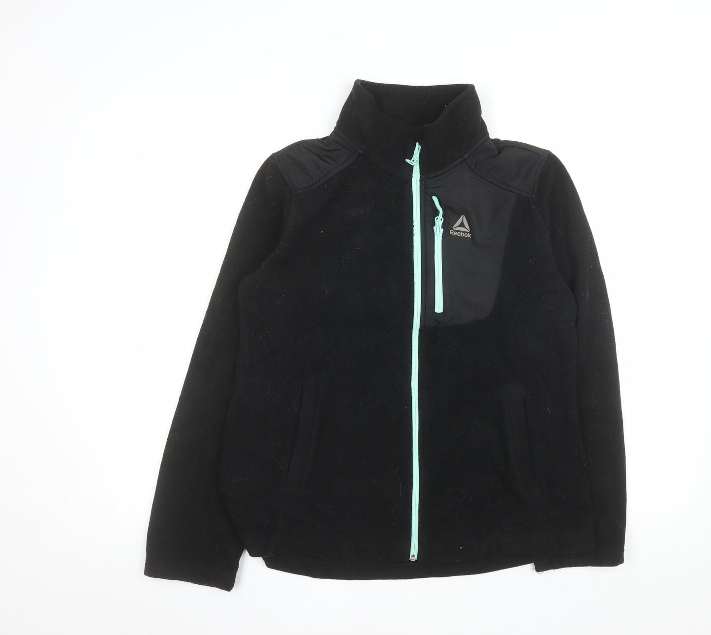 Reebok Women's Black Fleece Zip Jacket Size L Sports Outdoor