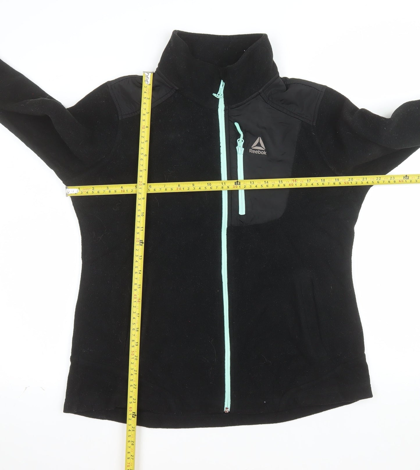 Reebok Women's Black Fleece Zip Jacket Size L Sports Outdoor