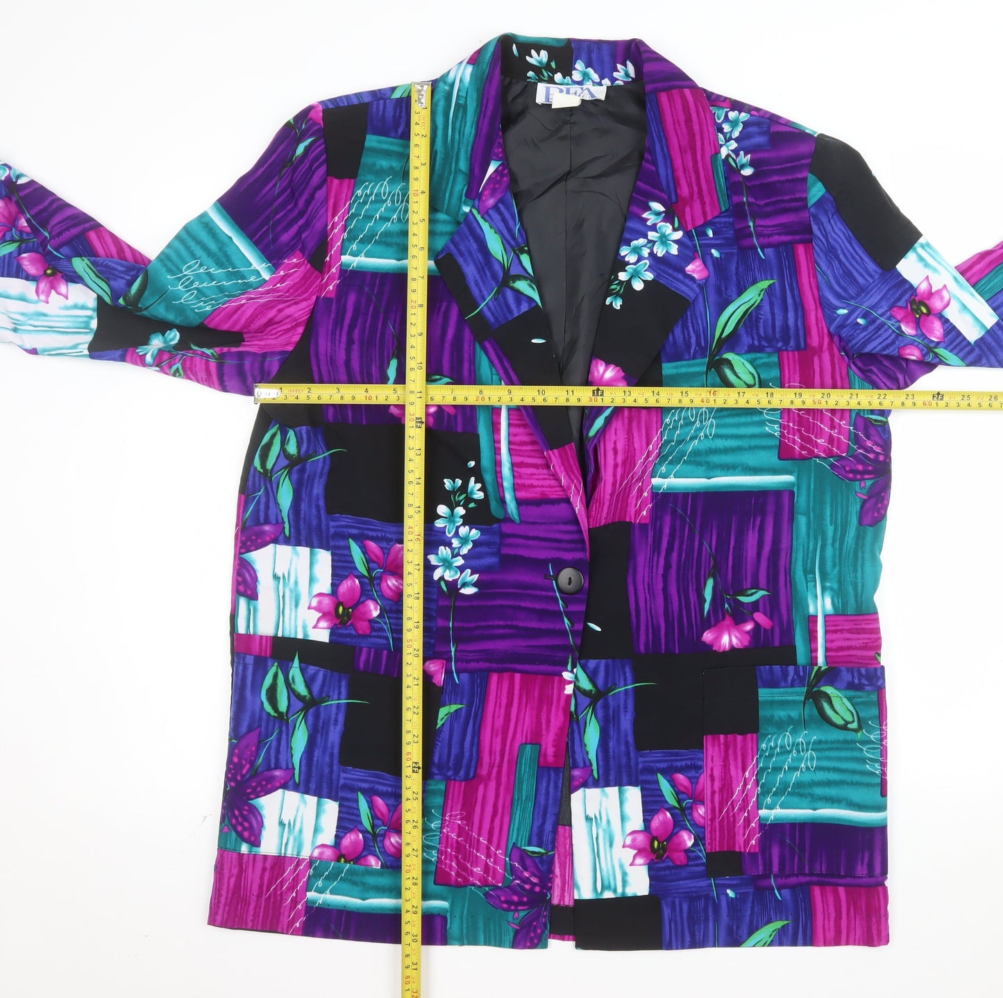 BFA Classics Womens Multicoloured Floral Single-Breasted Blazer Size L