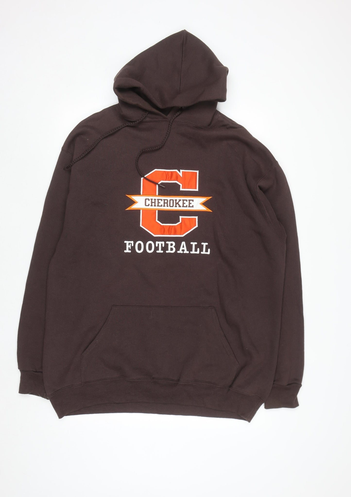 Eagle USA Men's Brown Pullover Hoodie XL Football Graphic Heavyweight