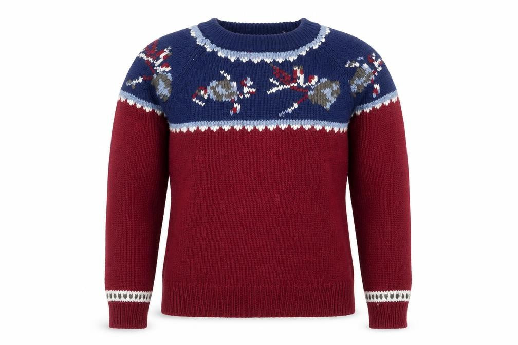 Persuasion Women Red Christmas Fair Isle Knit Jumper Size S