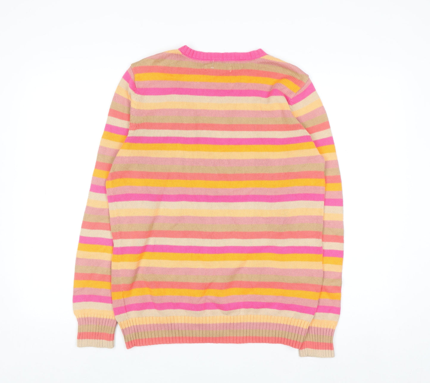 Liz Claiborne Women’s Multicoloured Striped Cotton Jumper L