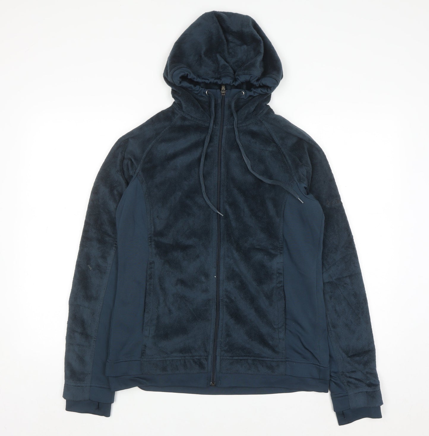 Columbia Womens Navy Full Zip Hooded Fleece Jacket Size M