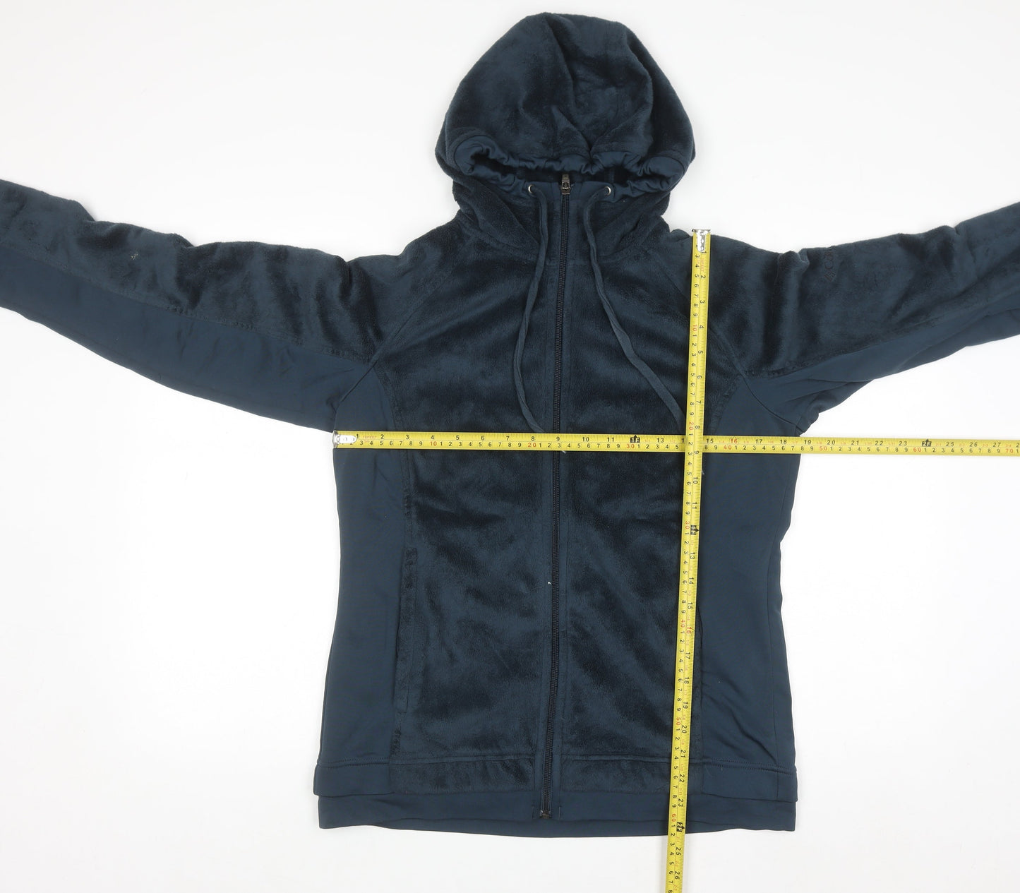 Columbia Womens Navy Full Zip Hooded Fleece Jacket Size M