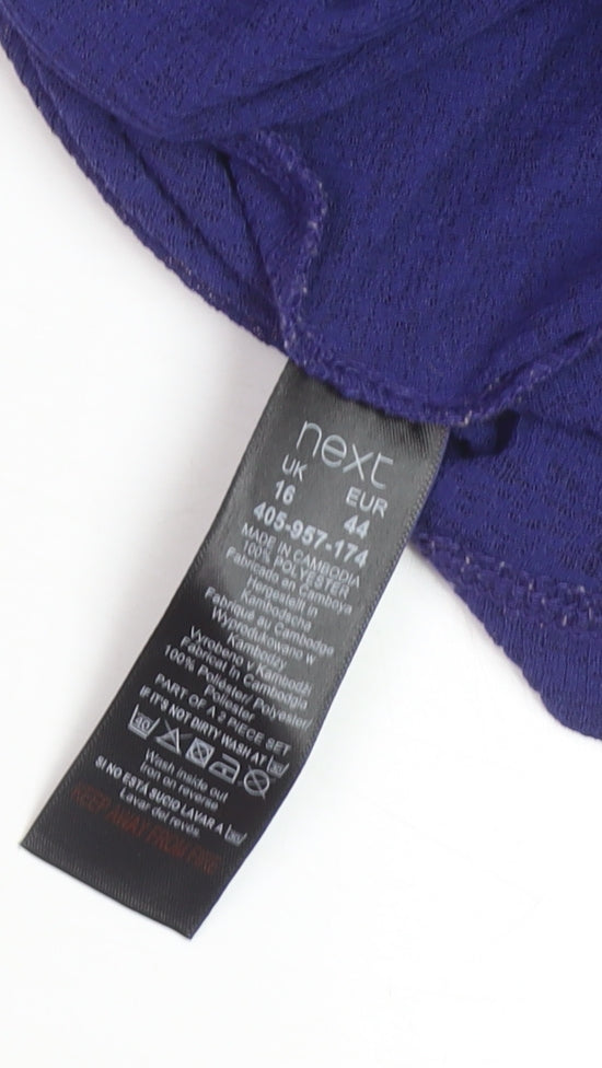 Next Women’s Blue Long Sleeve Tall Open Cardigan Size 16