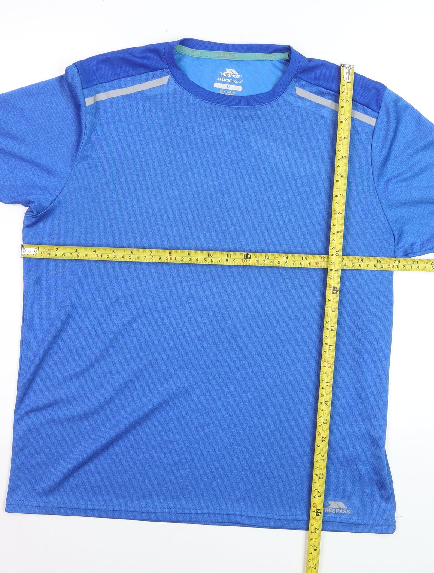 Trespass Mens Blue Duoskin Short Sleeve Sports T-Shirt M