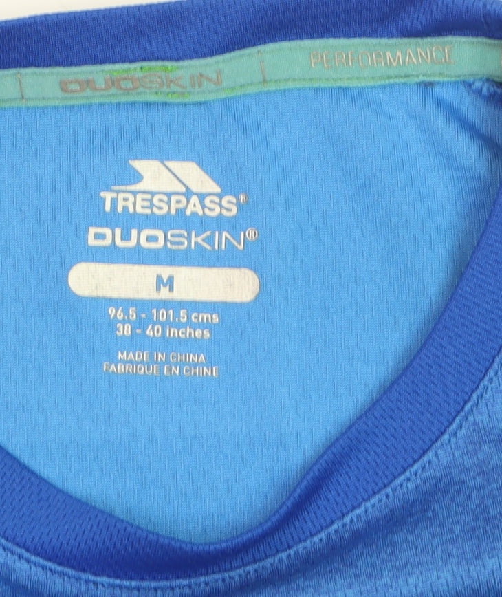 Trespass Mens Blue Duoskin Short Sleeve Sports T-Shirt M