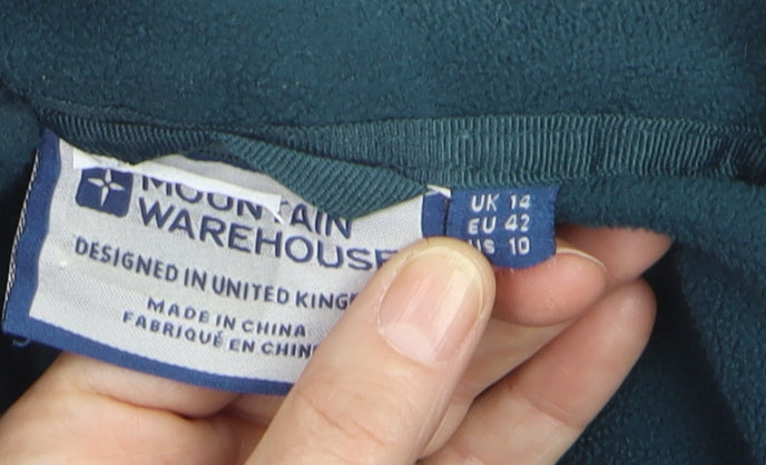Mountain Warehouse Men’s Blue Fleece Zip Jacket Size L Outdoor Warm
