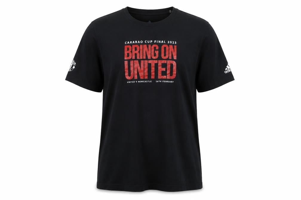 Adidas Men's Black 2XL Carabao Cup 2023 Bring on United T-Shirt